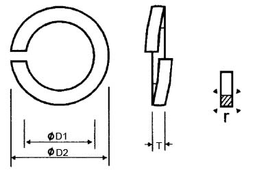 BS 4464 Metric Spring Washers Type A